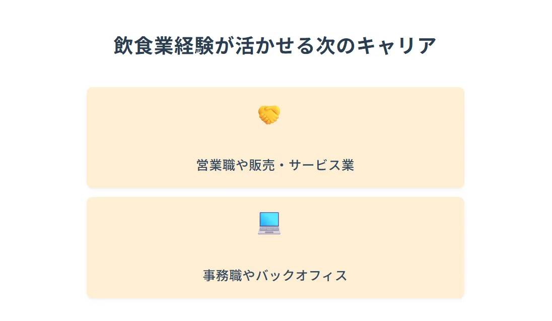 飲食業の経験が活かせる次のキャリア（出口戦略）