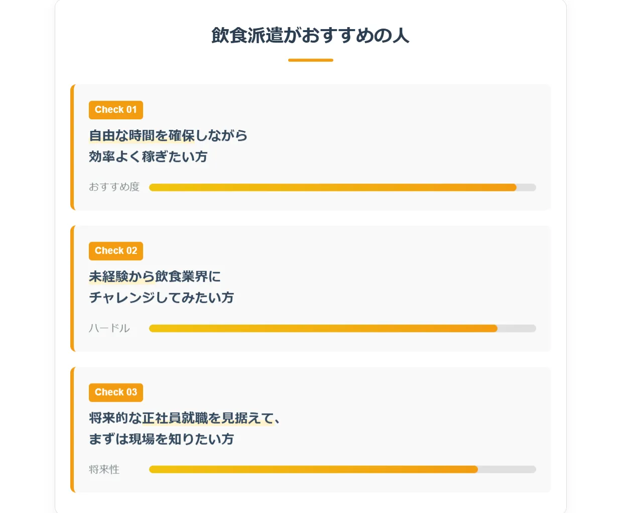 飲食派遣はこんな人におすすめ!キャリア形成の視点から分析