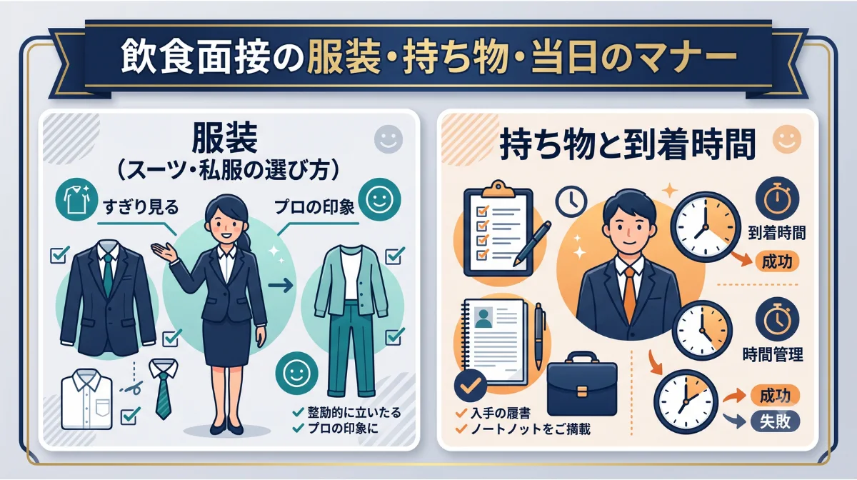 飲食面接の服装・持ち物・当日のマナー