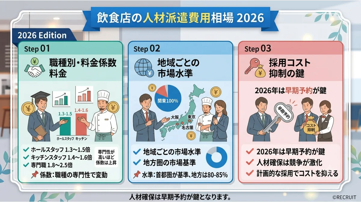 飲食店の人材派遣費用相場