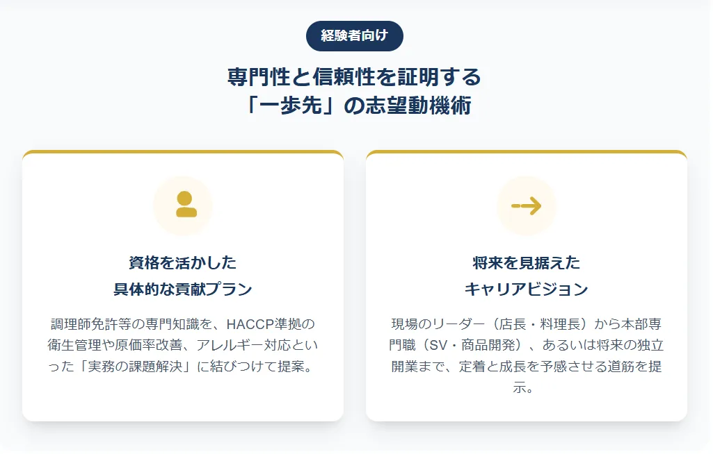 【経験者編】専門性と信頼性を証明する「一歩先」の志望動機術