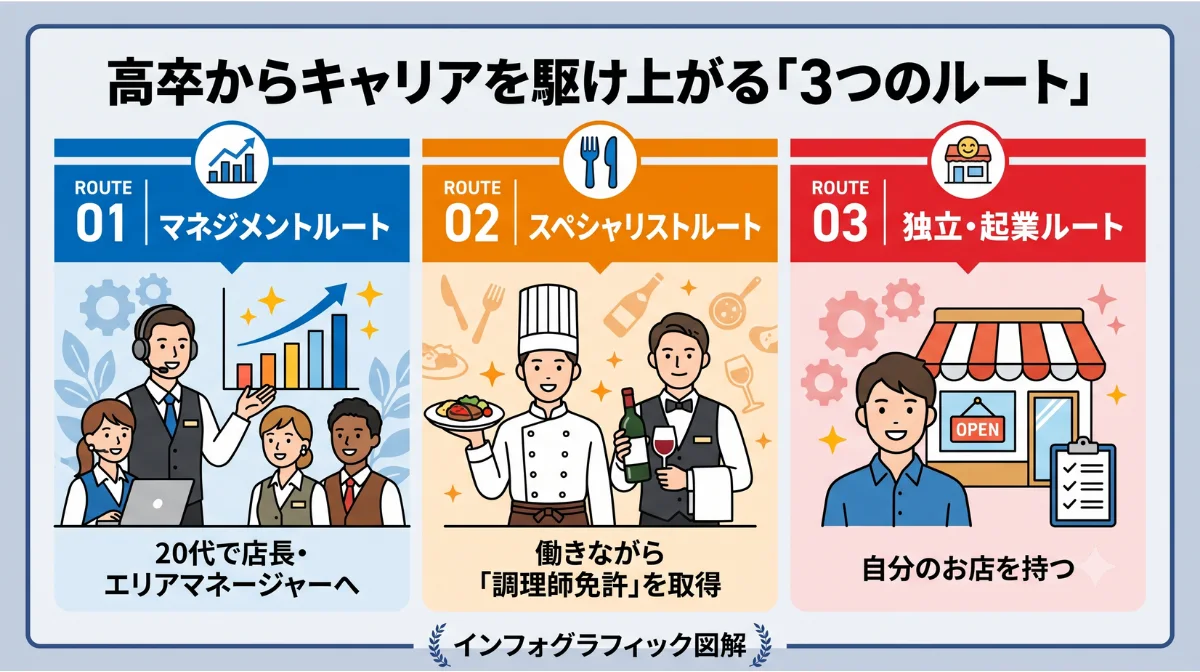 高卒からキャリアを駆け上がる「3つのルート」
