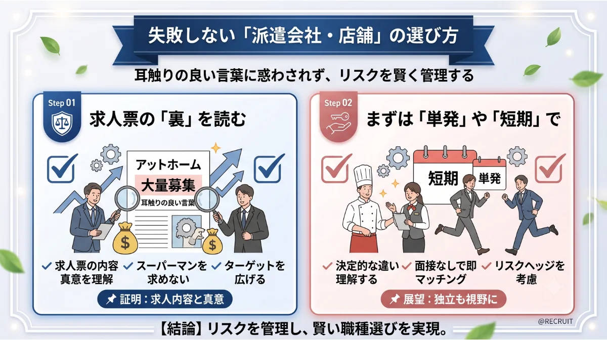 失敗しない「派遣会社・店舗」の選び方