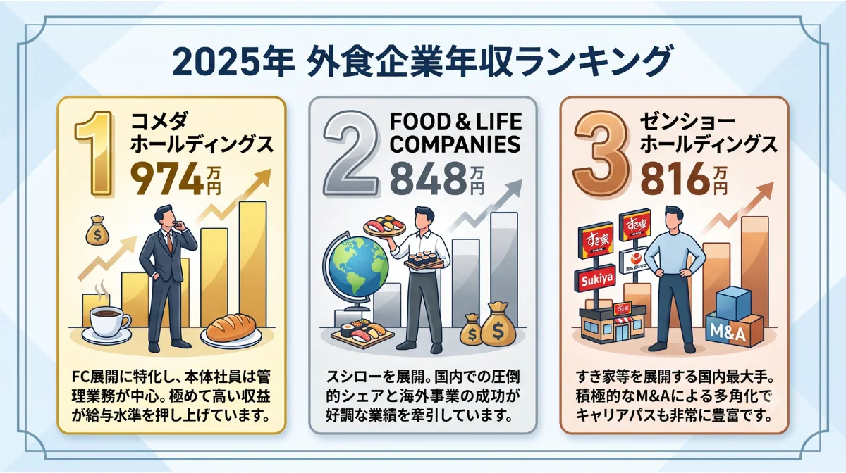 2025年 外食企業年収ランキング