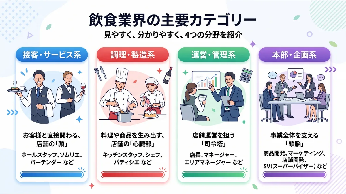 4つの主要カテゴリー