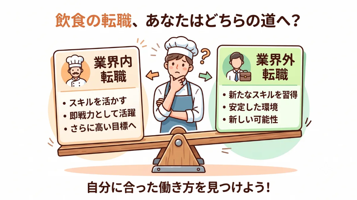飲食の転職、あなたはどちらの道へ？