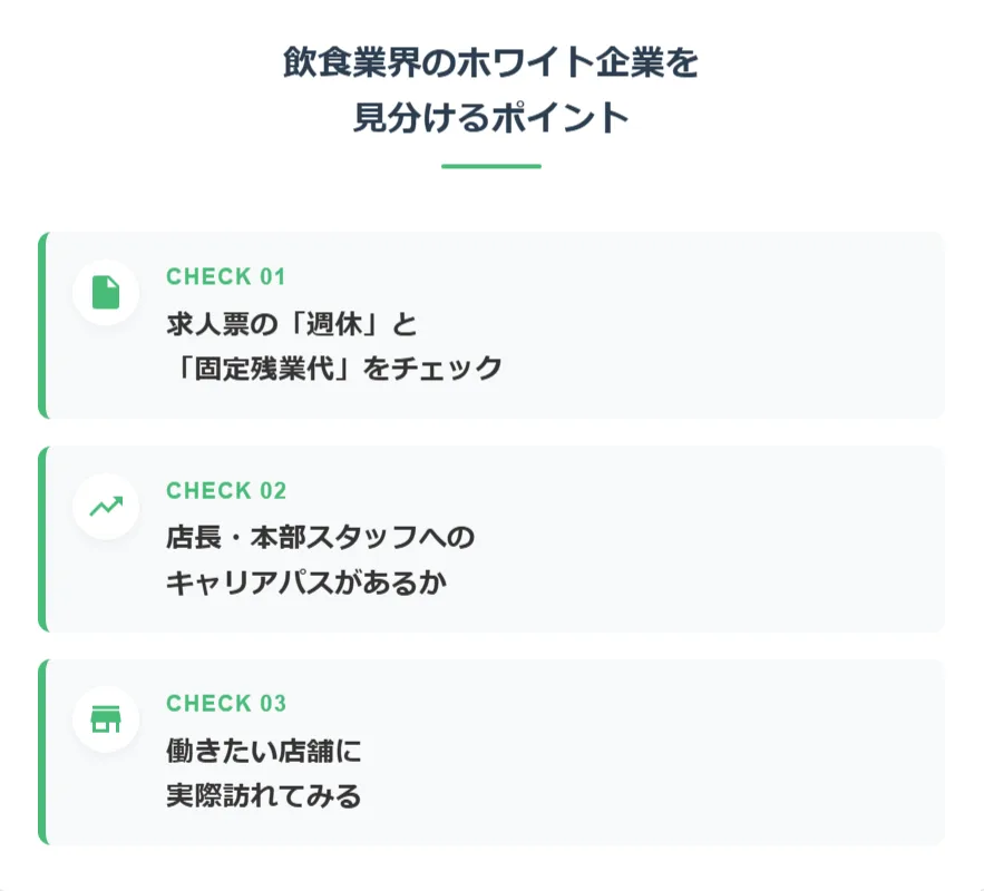 後悔しない!飲食業界の優良企業(ホワイト企業)を見分けるチェックポイント