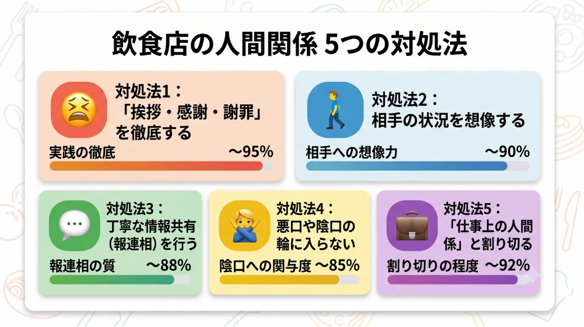 飲食店の人間関係 5つの対処法