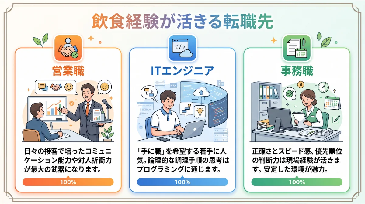 飲食経験が活きる転職先
