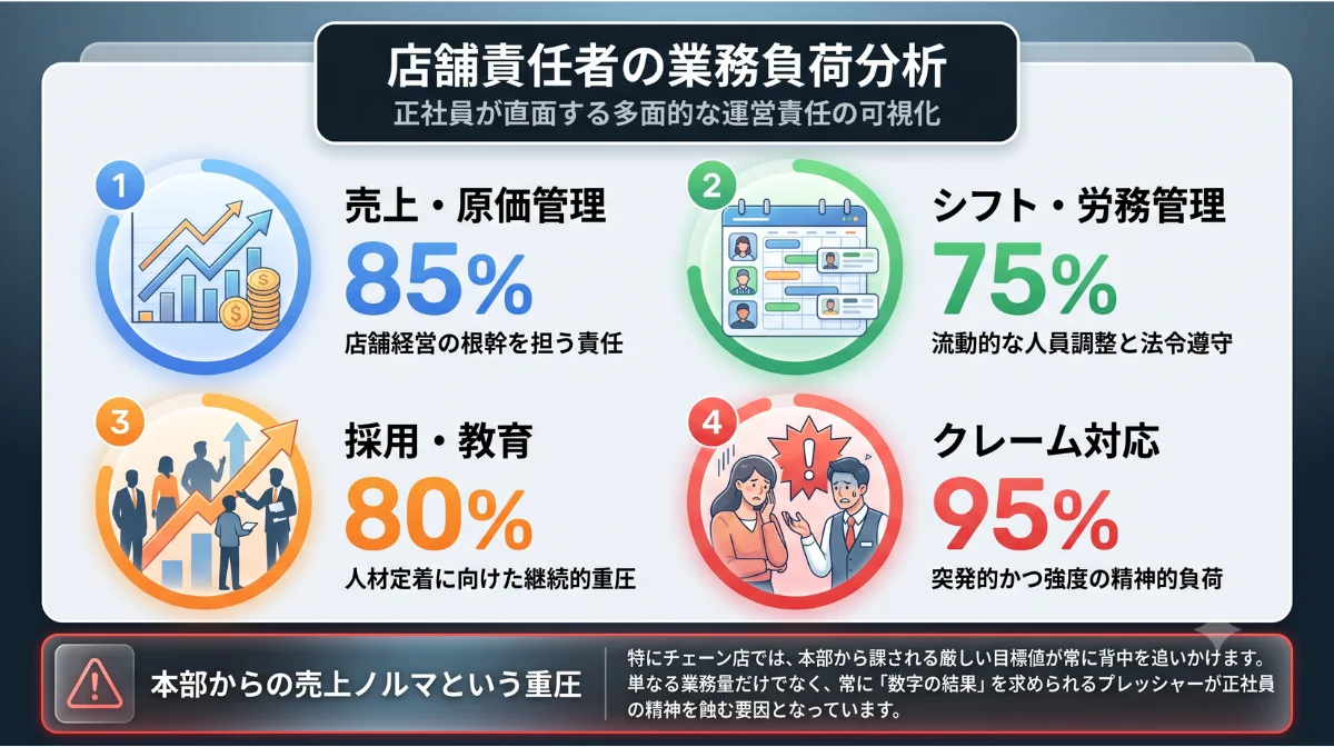 店舗責任者の業務負荷分析