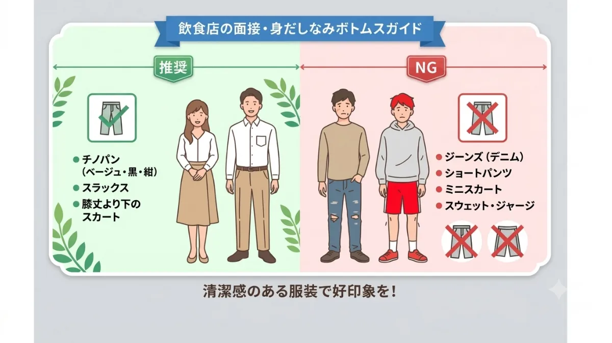身だしなみボトムスガイド
