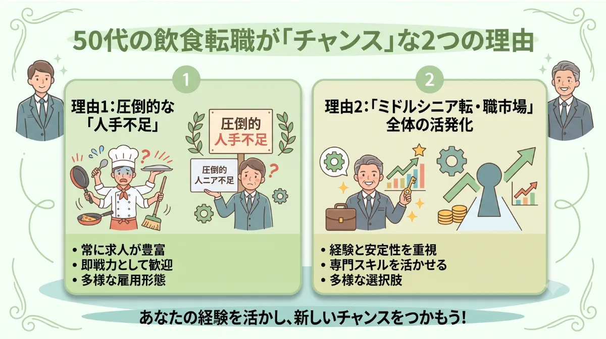 50代の飲食転職が「チャンス」な2つの理由