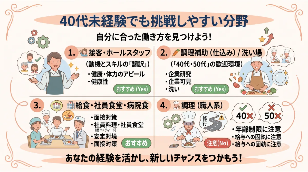 40代未経験でも挑戦しやすい分野
