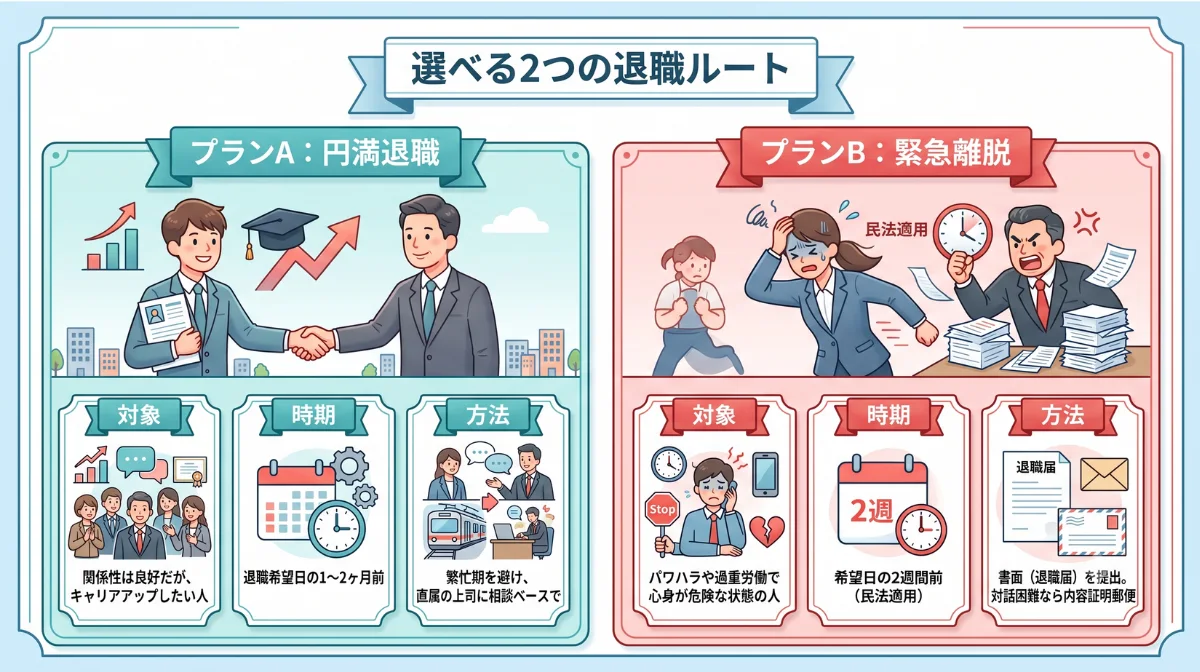 選べる2つの退職ルート