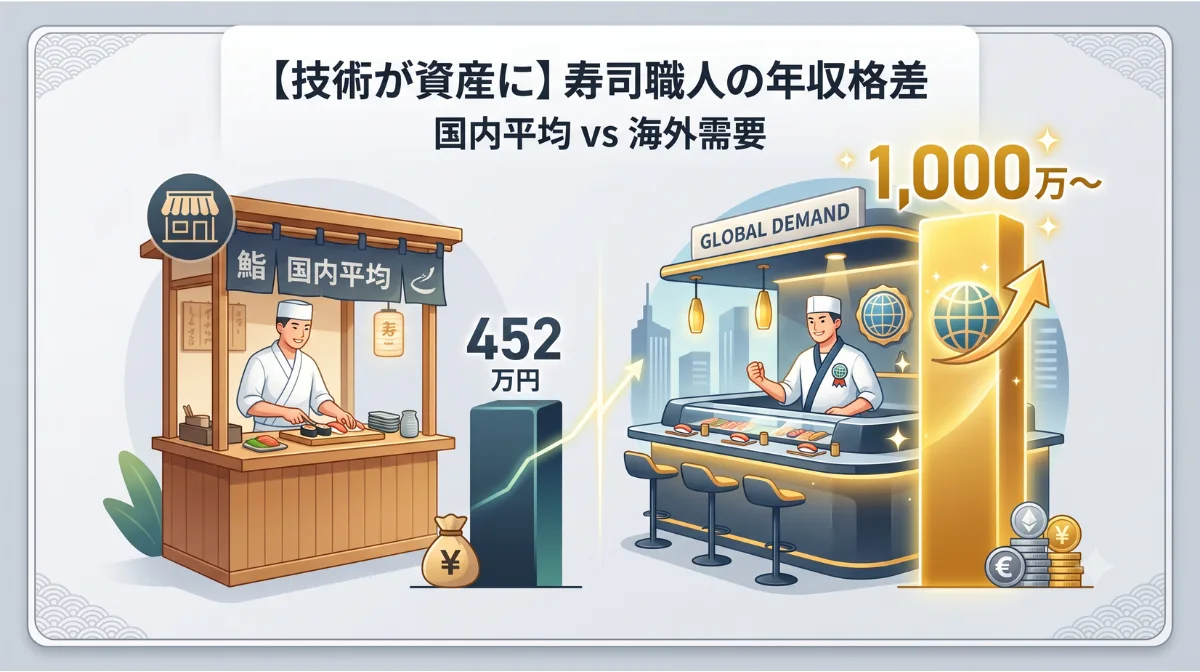 寿司職人の年収格差