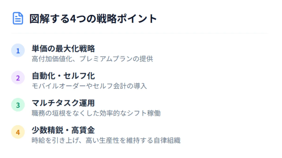 人件費率25%以下への道(4つのポイント)