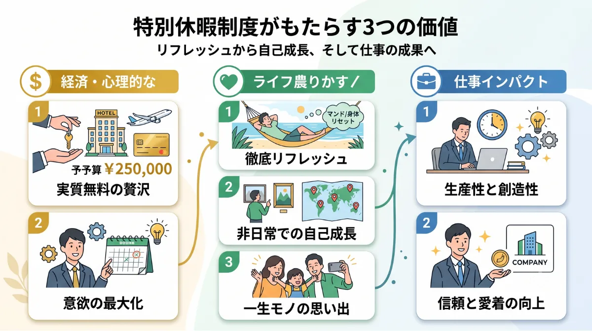 特別休暇制度がもたらす3つの価値