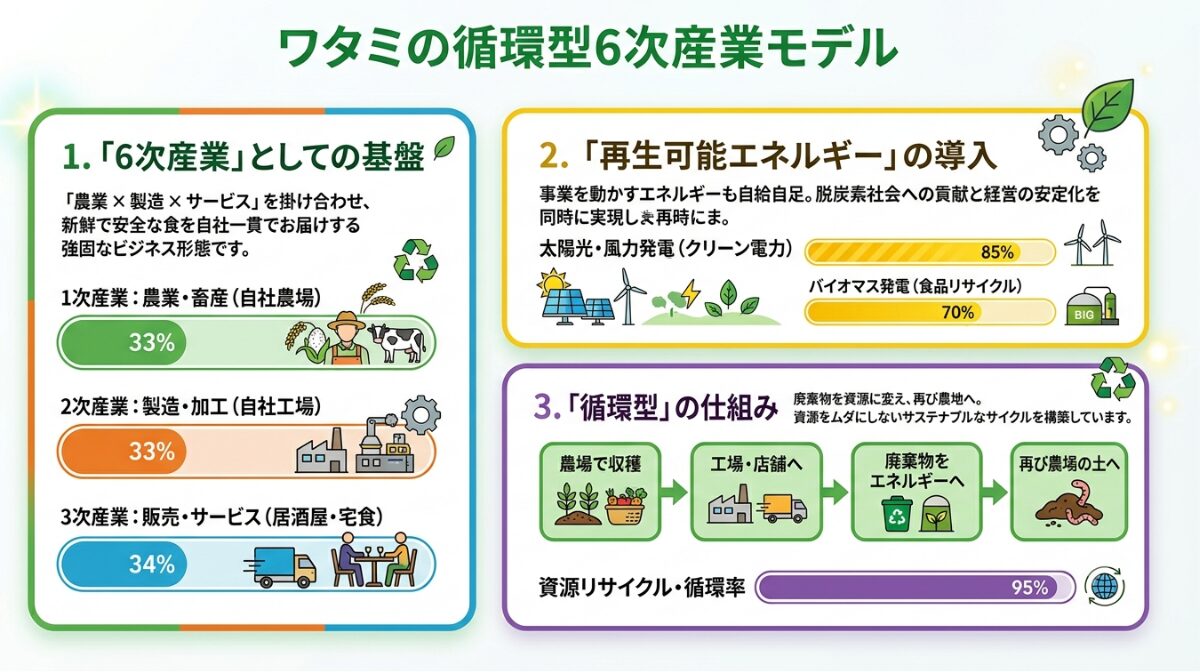 ワタミの循環型6次産業モデル