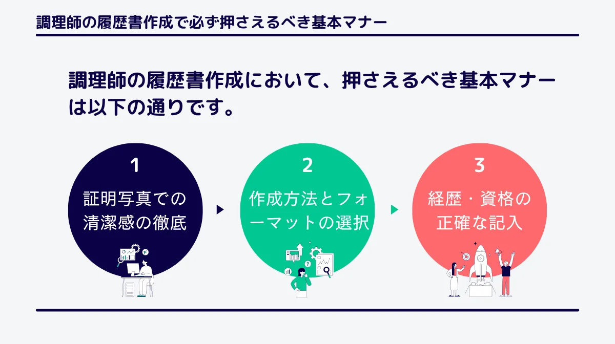 調理師の履歴書作成で必ず押さえるべき基本マナー